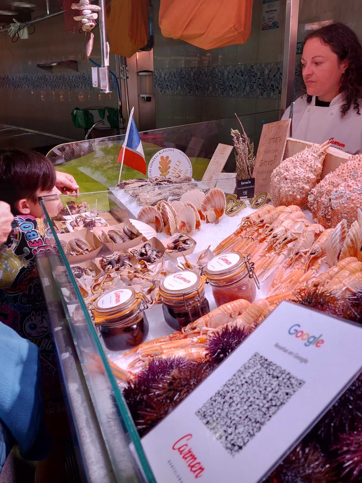 Barcelona, La Boqueria, Carmen, Meeresfrüchte
